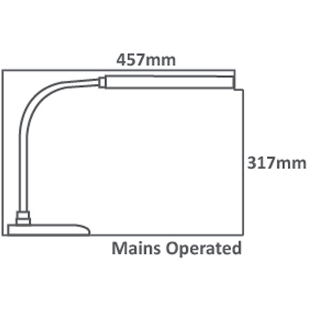 Sewing Online SO1250 White Single Tube Dimmable LED Lamp Table Lamp with Adjustable Brightness Image 4
