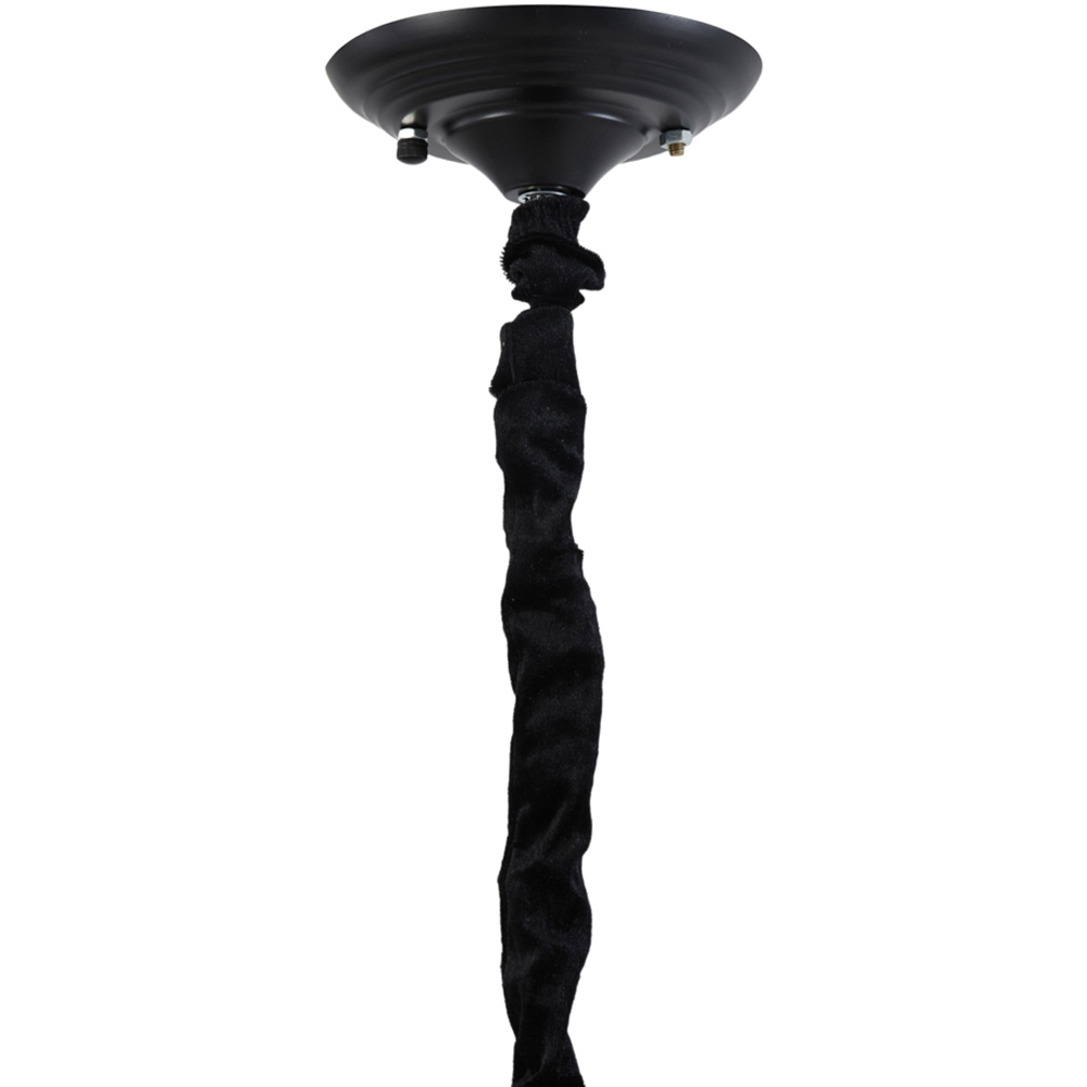 Living and Home Black Iron Crystal Chandelier LED Pendant Light Image 6
