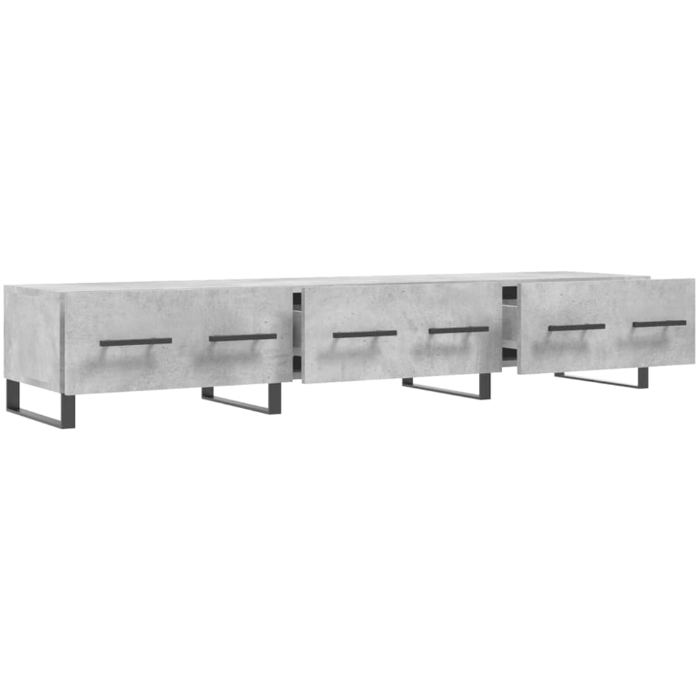 vidaXL 3 Drawer Concrete Grey TV Cabinet Image 6