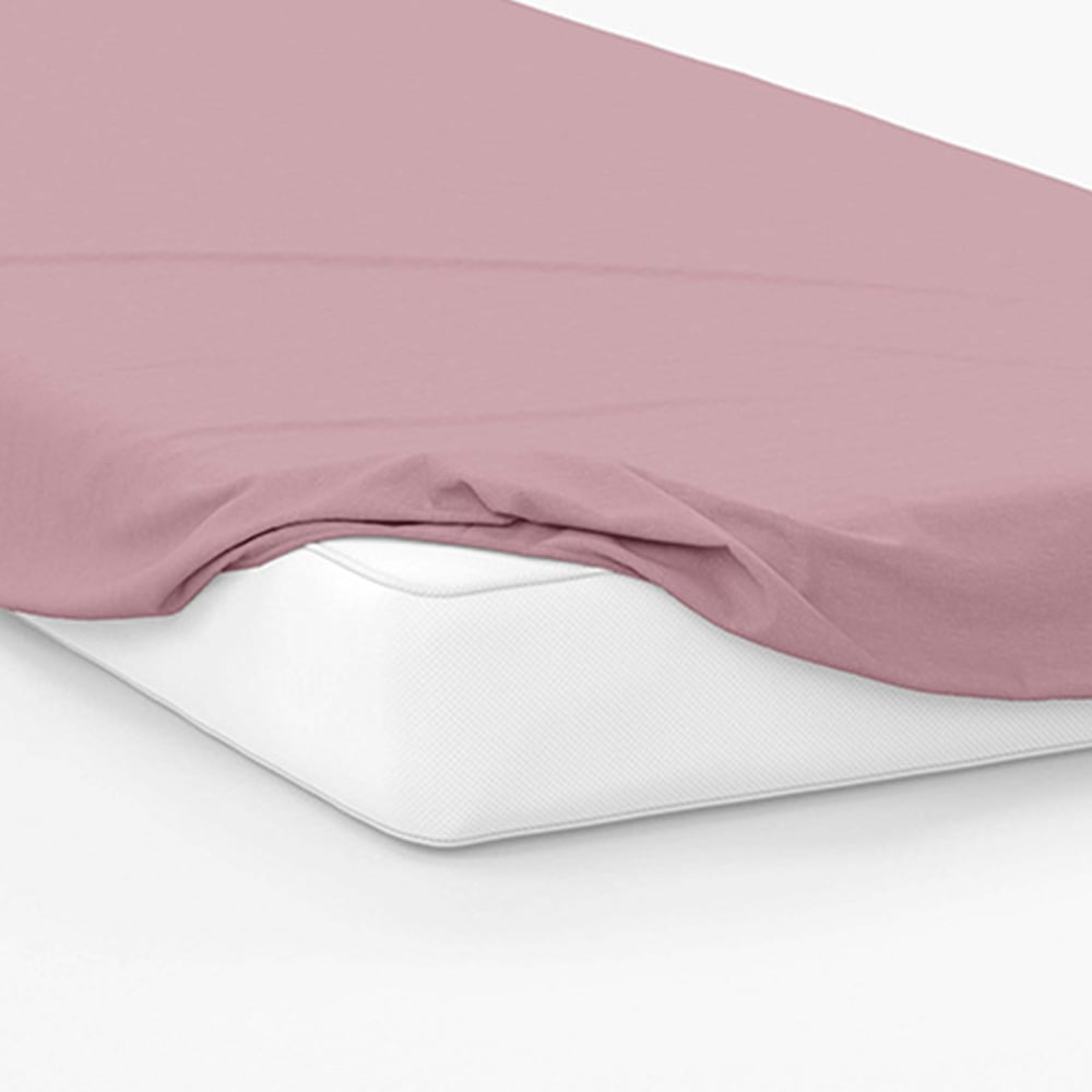 Serene Single Blush Deep Fitted Bed Sheet Image 3