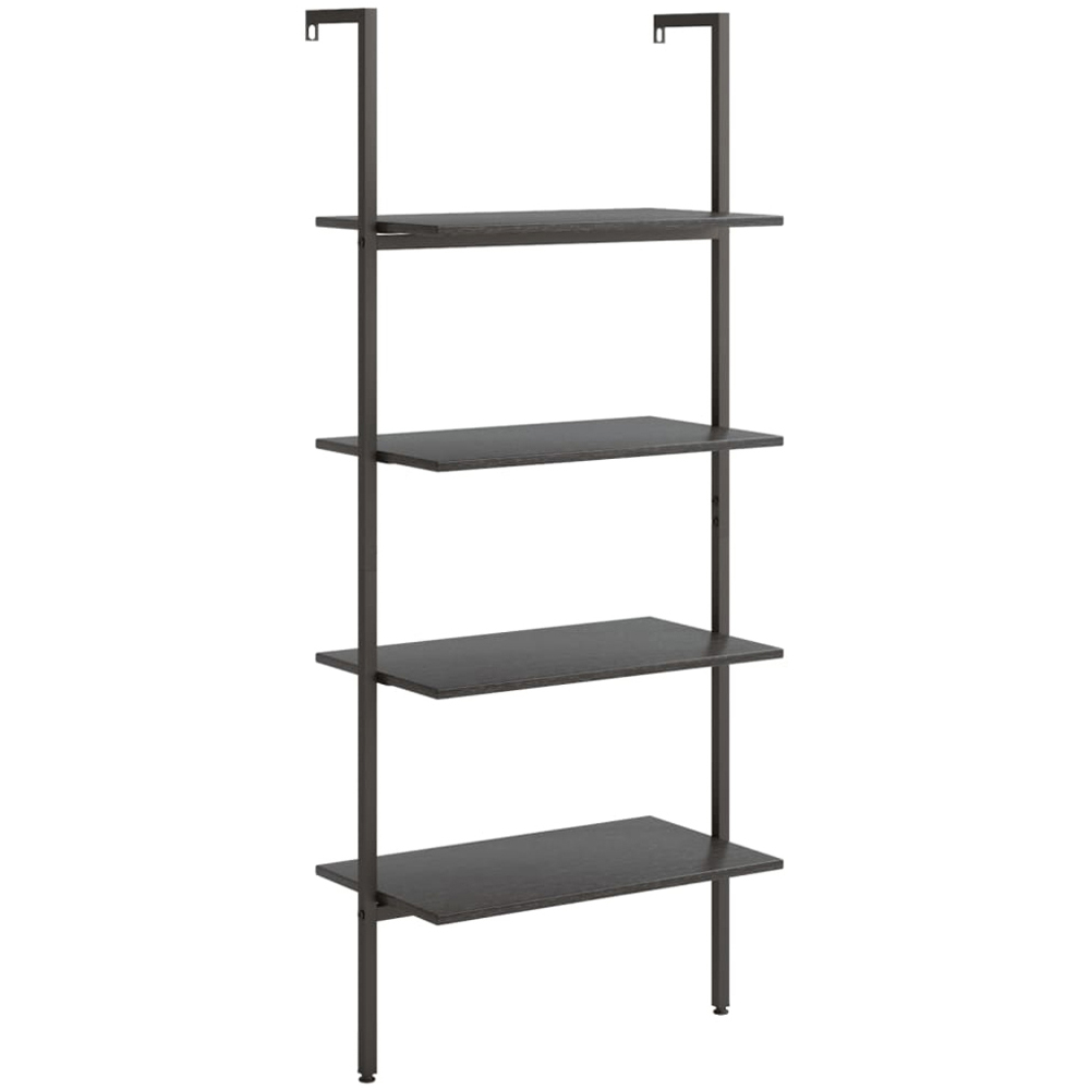 vidaXL 4-Tier Black Leaning Shelf Image