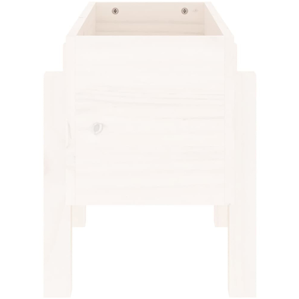 vidaXL White Pine Wood Garden Planter 38 x 30 x 62cm Image 3