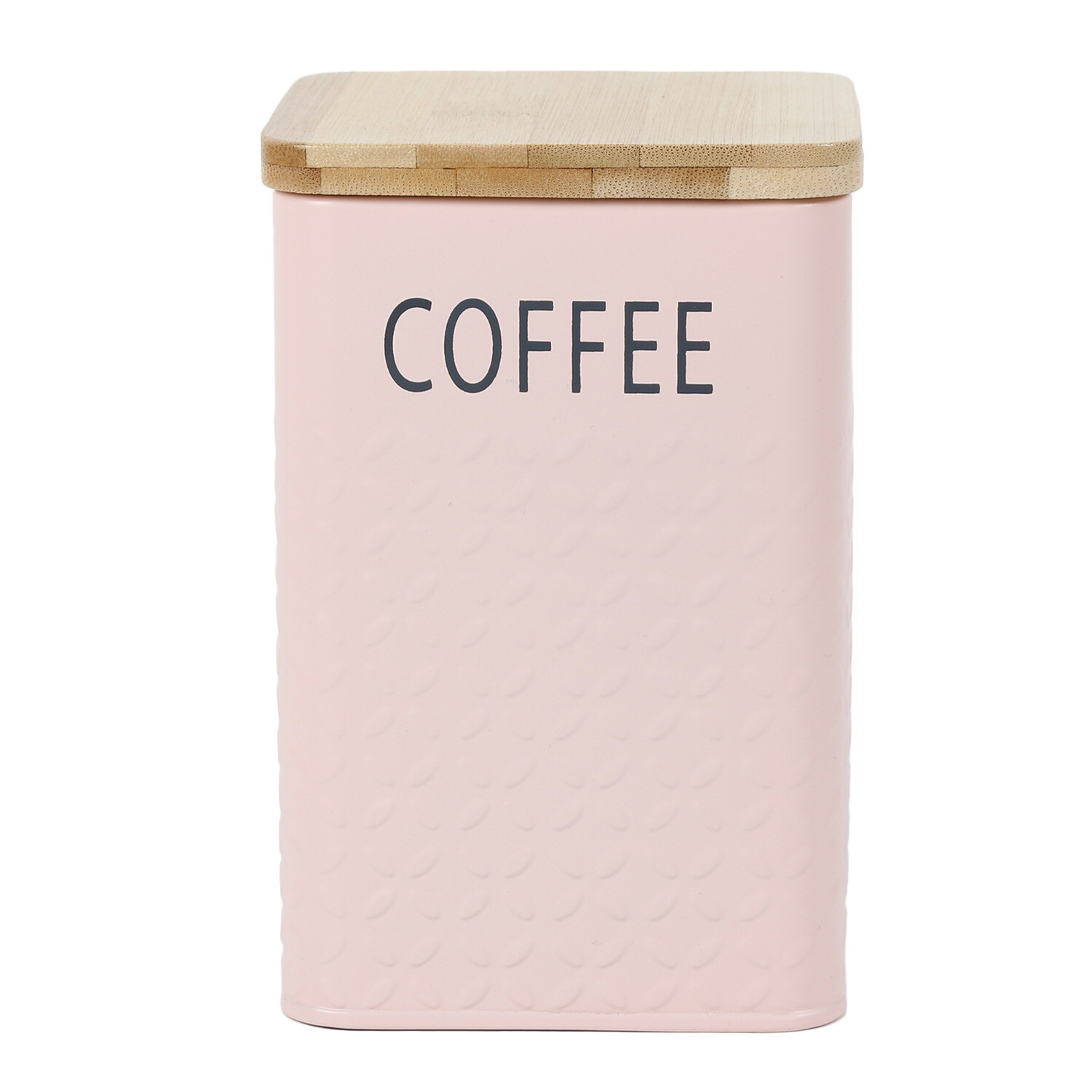 Embossed Kitchen Canister - Pink / Coffee Image