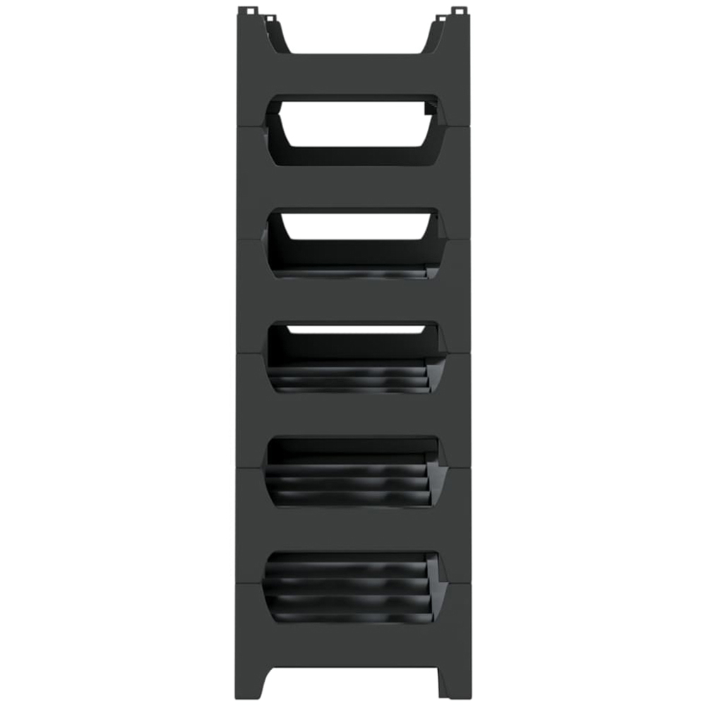 vidaXL 36 Bottle Anthracite Stackable Wine Rack Image 4