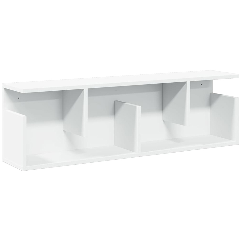 vidaXL 2 Shelf White Wall Cabinet Image 1