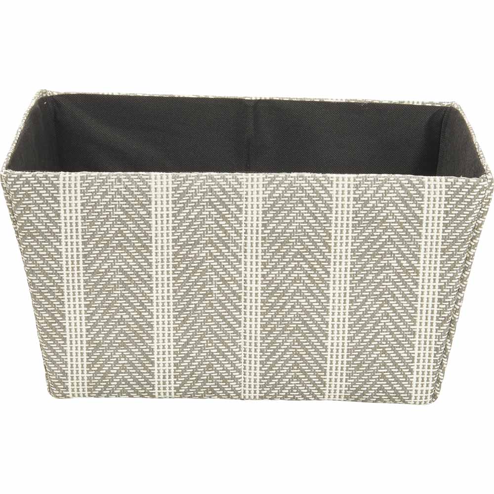 Wilko New Herringbone Fabric Tote Box Wilko