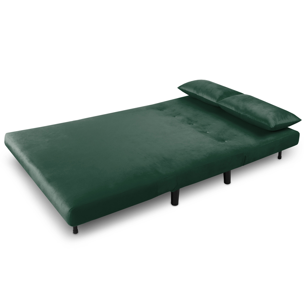 Aurora Double Sleeper Green Velvet Sofa Bed Image 6