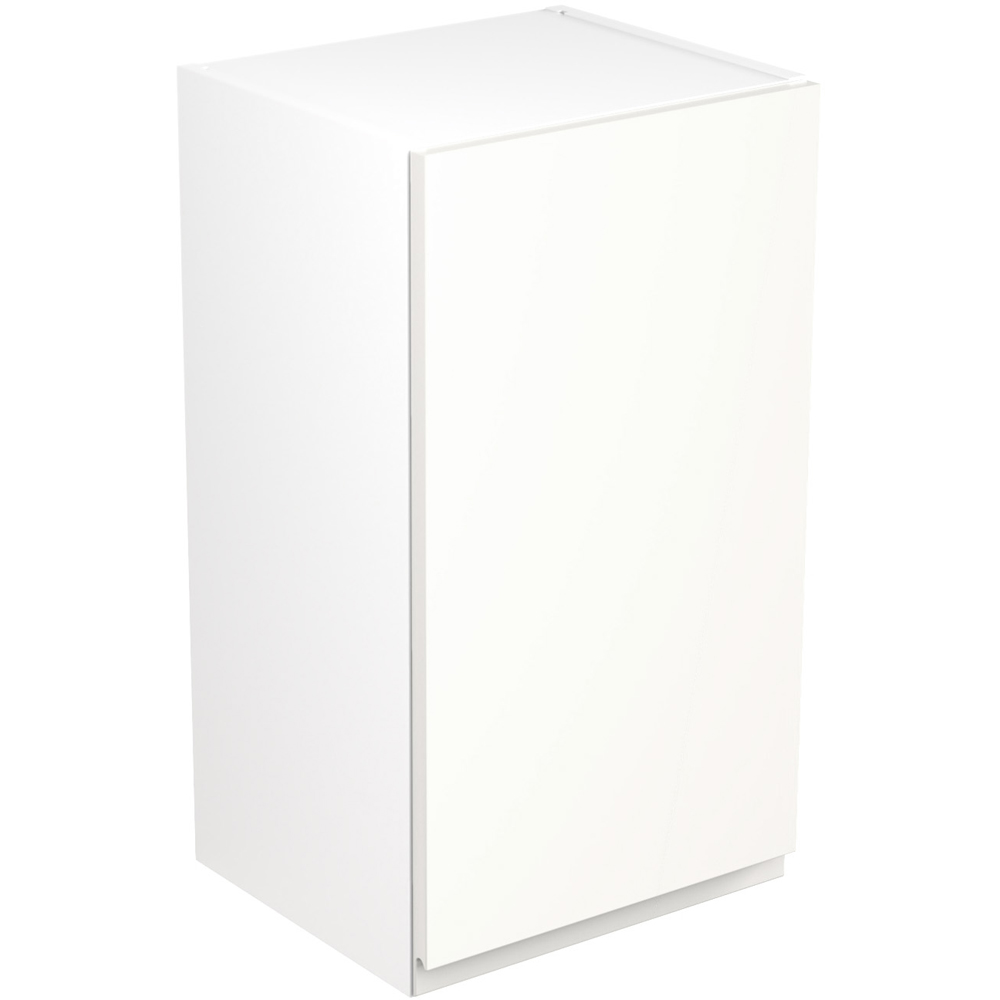 Kitchen Kit J-Pull Gloss White Wall Kitchen Cabinet Flatpack 400mm Image 1