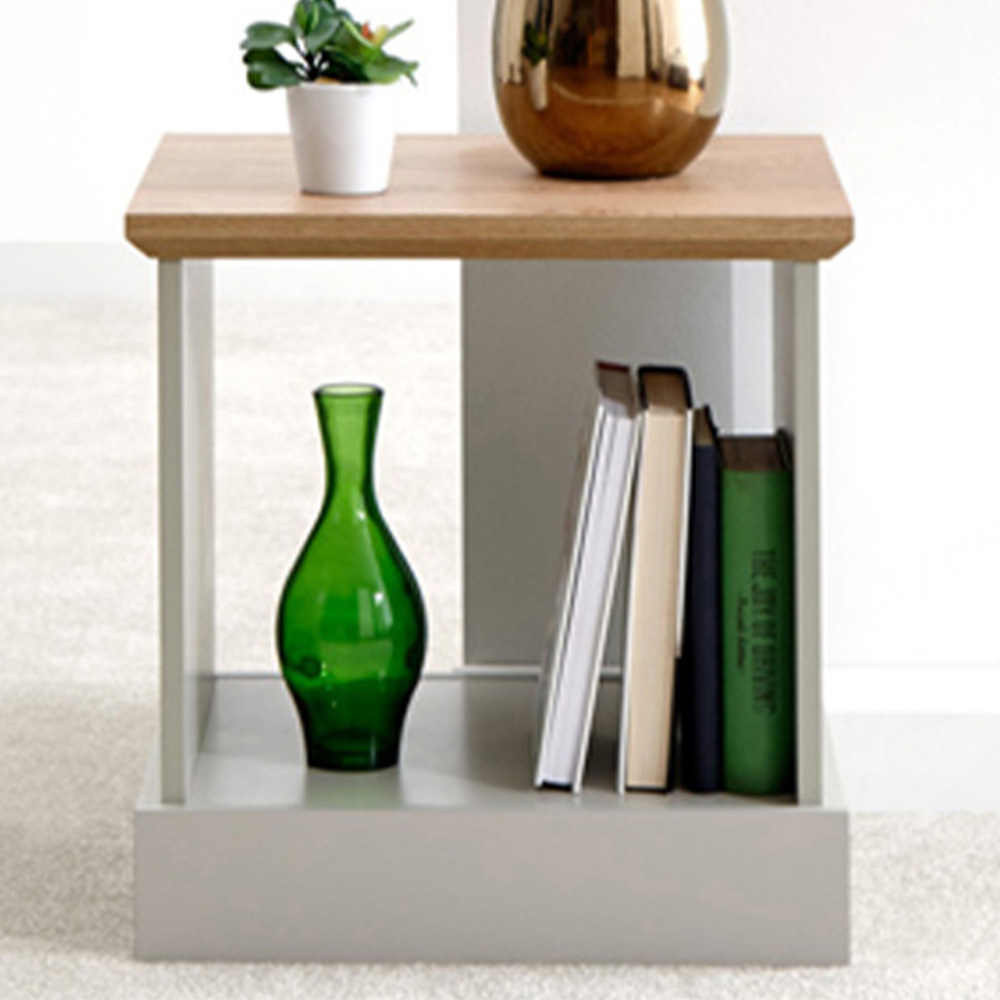 GFW Kendal Grey Lamp Table Image 1