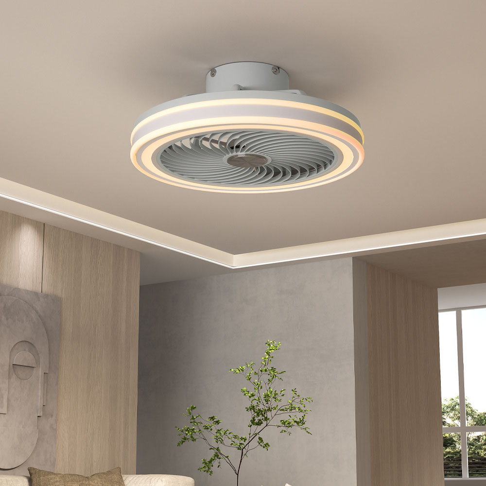 Living and Home Acrylic LED Ceiling Fan Light 21 inch Image 2