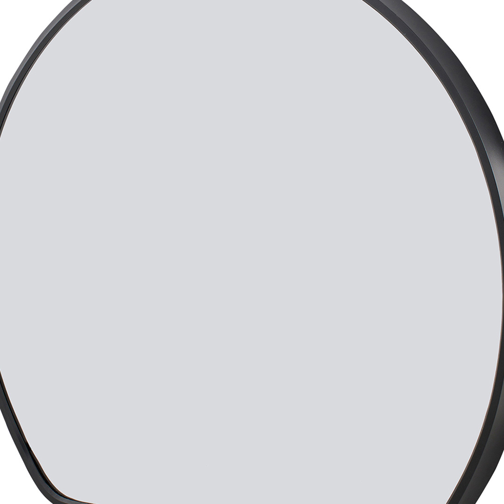 Living and Home Black Rounded Aluminium Framed HD Float Glass Bathroom Mirror 50 x 42cm Image 6