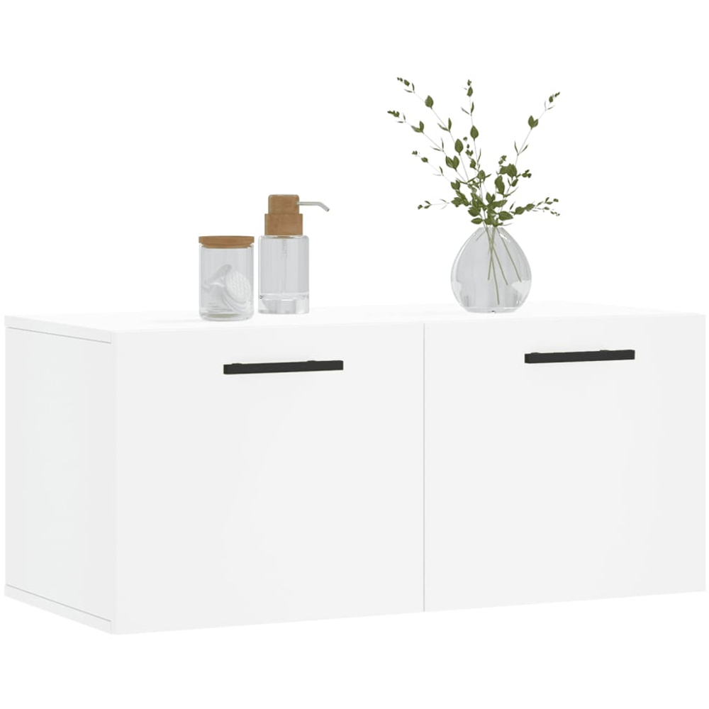 vidaXL 2 Door White Wall Cabinet Image 3