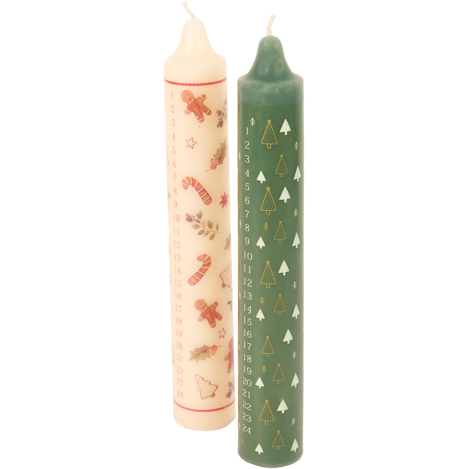 Festive Advent Print Candle Image 1