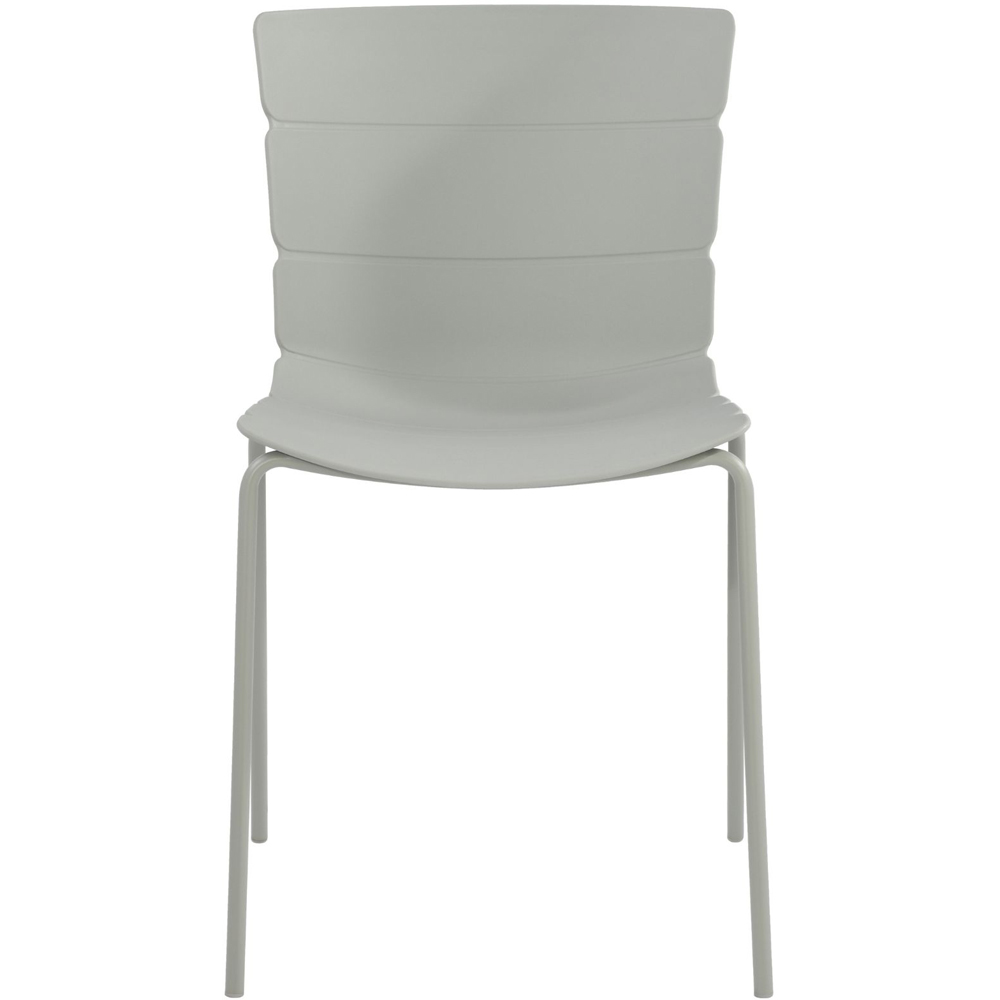 Core Products Bali Set of 2 Light Grey Plastic Kitchen Chair Image 8