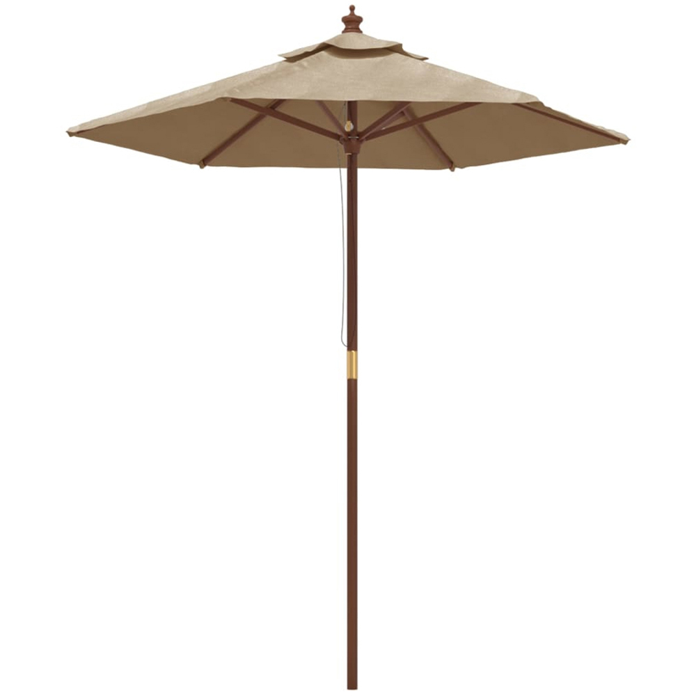 vidaXL Taupe Garden Parasol 2.3 x 1.9m Image 1