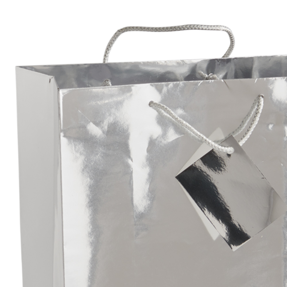 Single Wilko Large Holographic Foil Gift Bag in Assorted styles Image 2