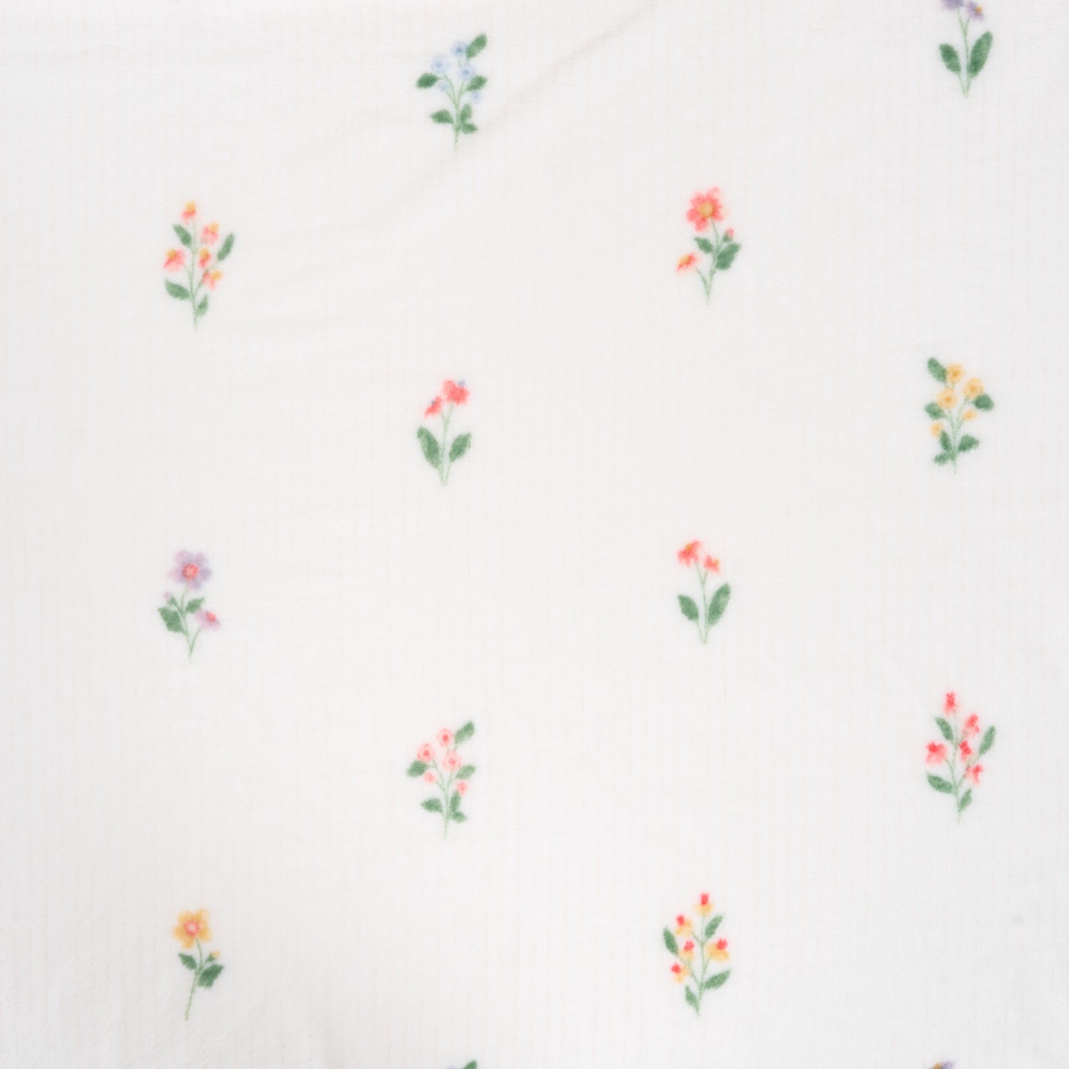 Posie Printed Fleece Throw White Image 6