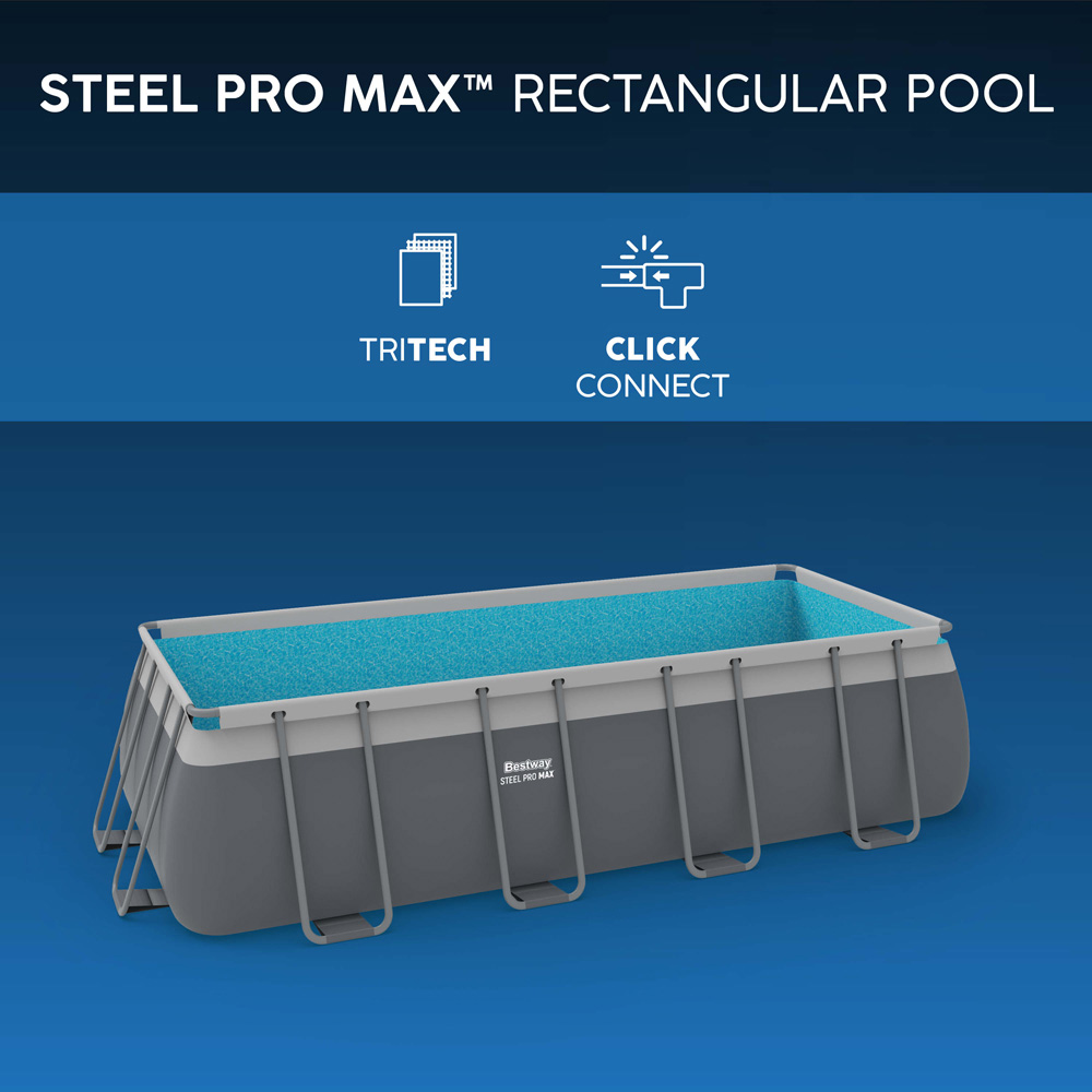 Bestway Steel Pro Max Rectangular Pool Set 16 x 8ft x 48 inch Image 6
