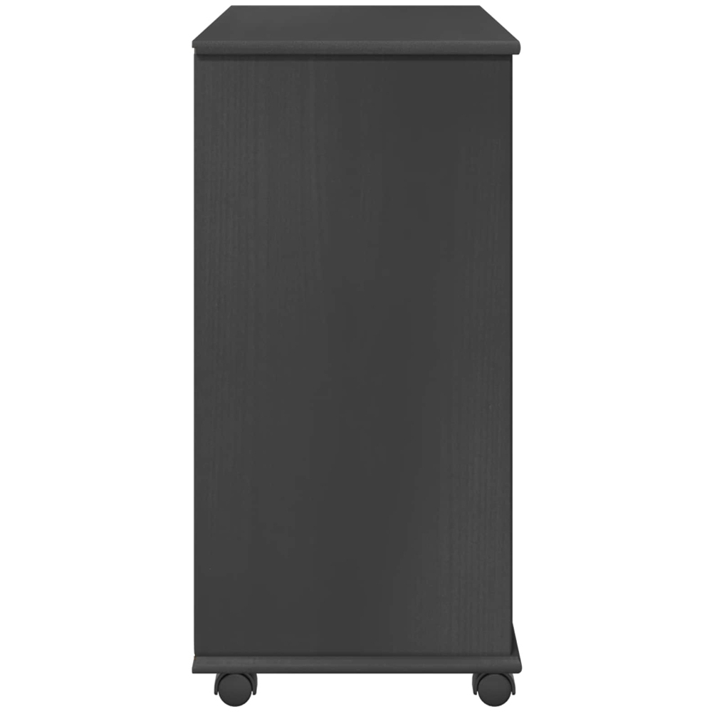 vidaXL Single Door 5 Drawer Grey Rolling Storage Cabinet Image 5