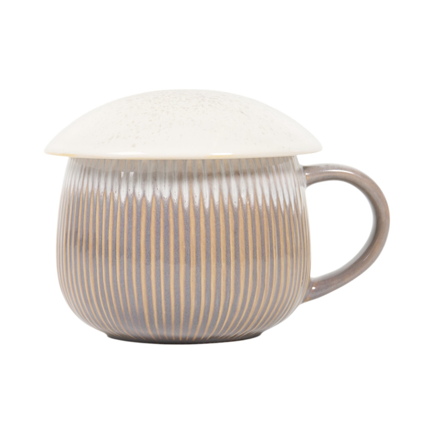 Reactive Glaze Soup Mug with Lid Image 1