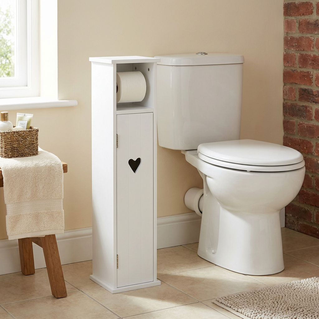 Oxford White Toilet Roll Holder Image 6