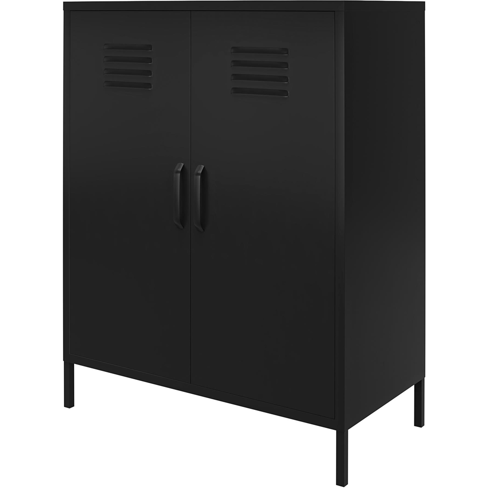 Dorel Mission District 2 Door Black Freestanding Storage Cabinet Image 6