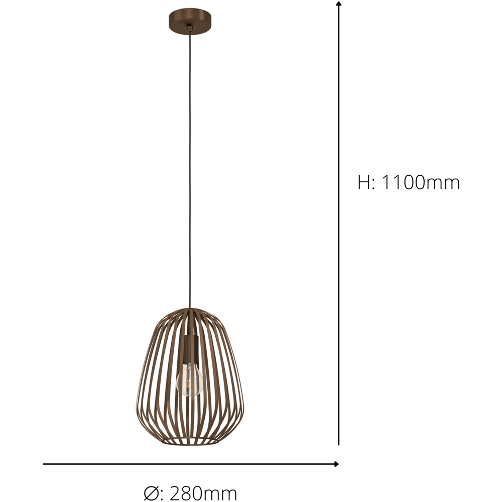 EGLO Espinal Bronze Steel Caged Style Pendant Light Image 5