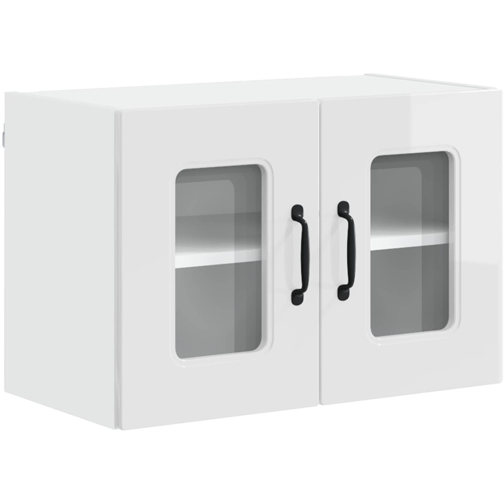 vidaXL Kalmar 2 Door High Gloss White Wall Kitchen Cabinet Image 4