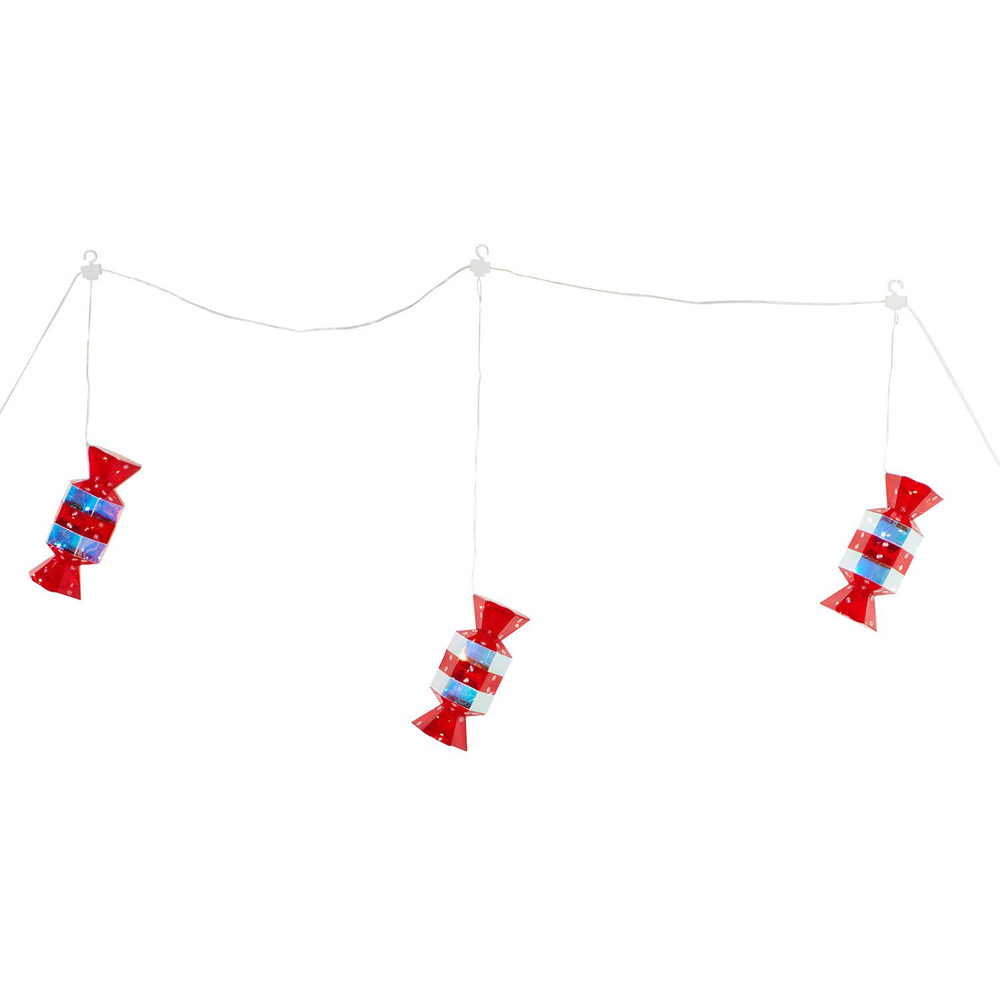 Crystal Effect Candy Curtain Light - Red Image 3