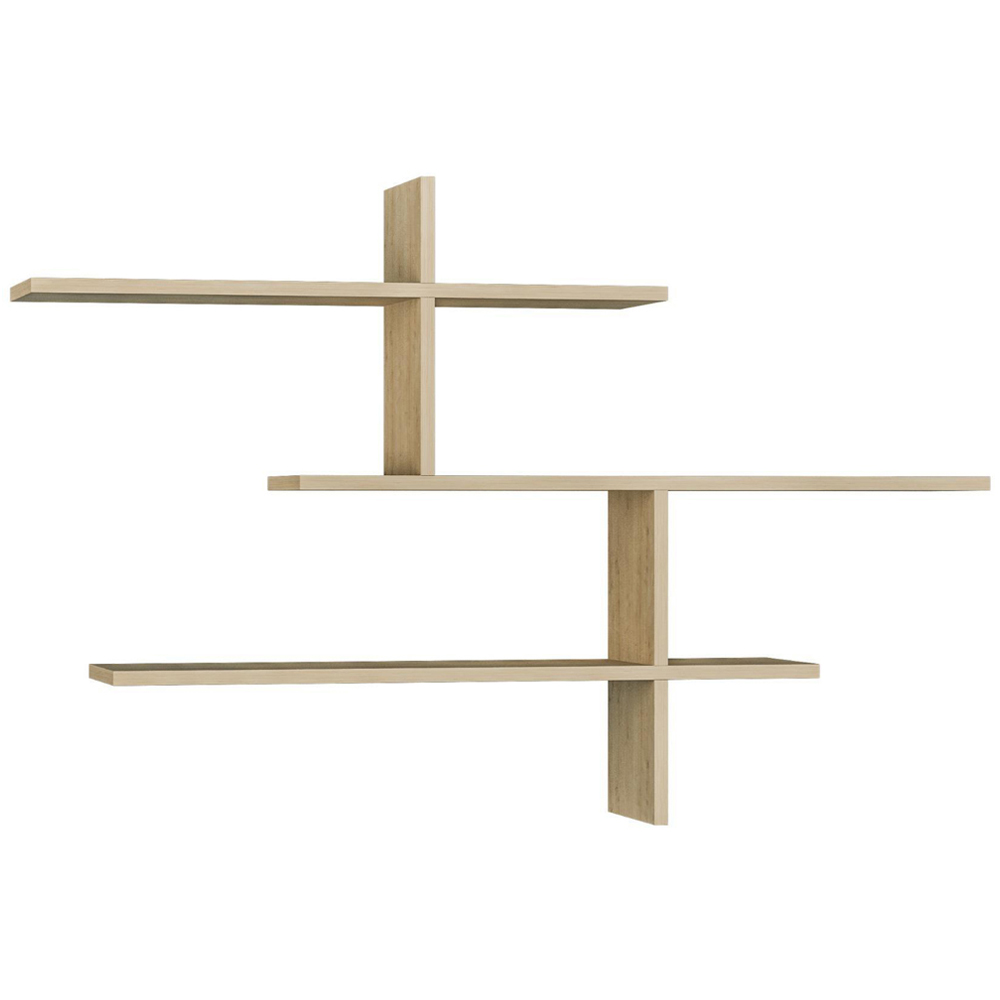 Decortie Leo Oak Modern Floating Shelf Image 2