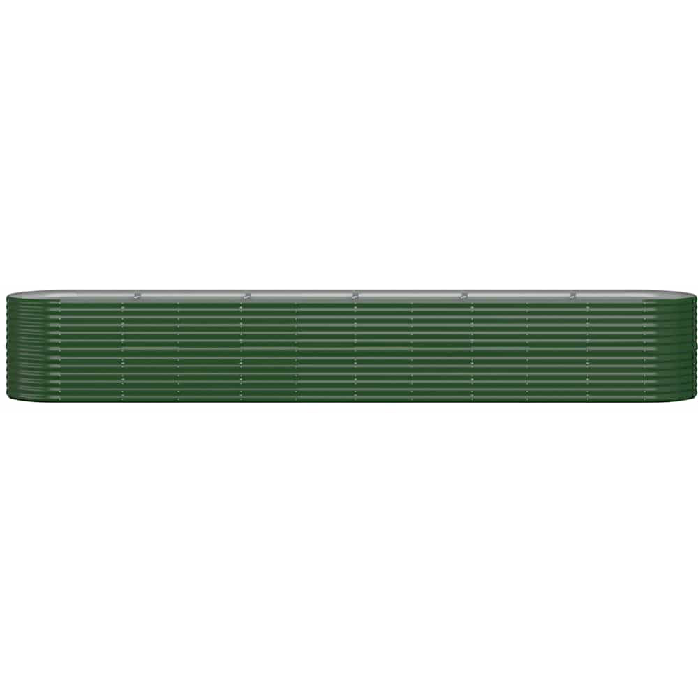 vidaXL Green Galvanised Steel Raised Garden Bed 68 x 80 x 440cm Image 3