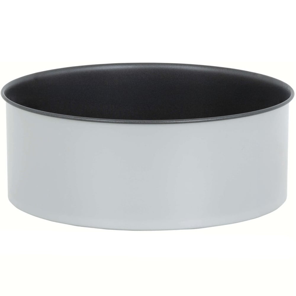 Wham PushPan 23cm Set of 2 Light Grey and Pewter Deep Tin Image 1