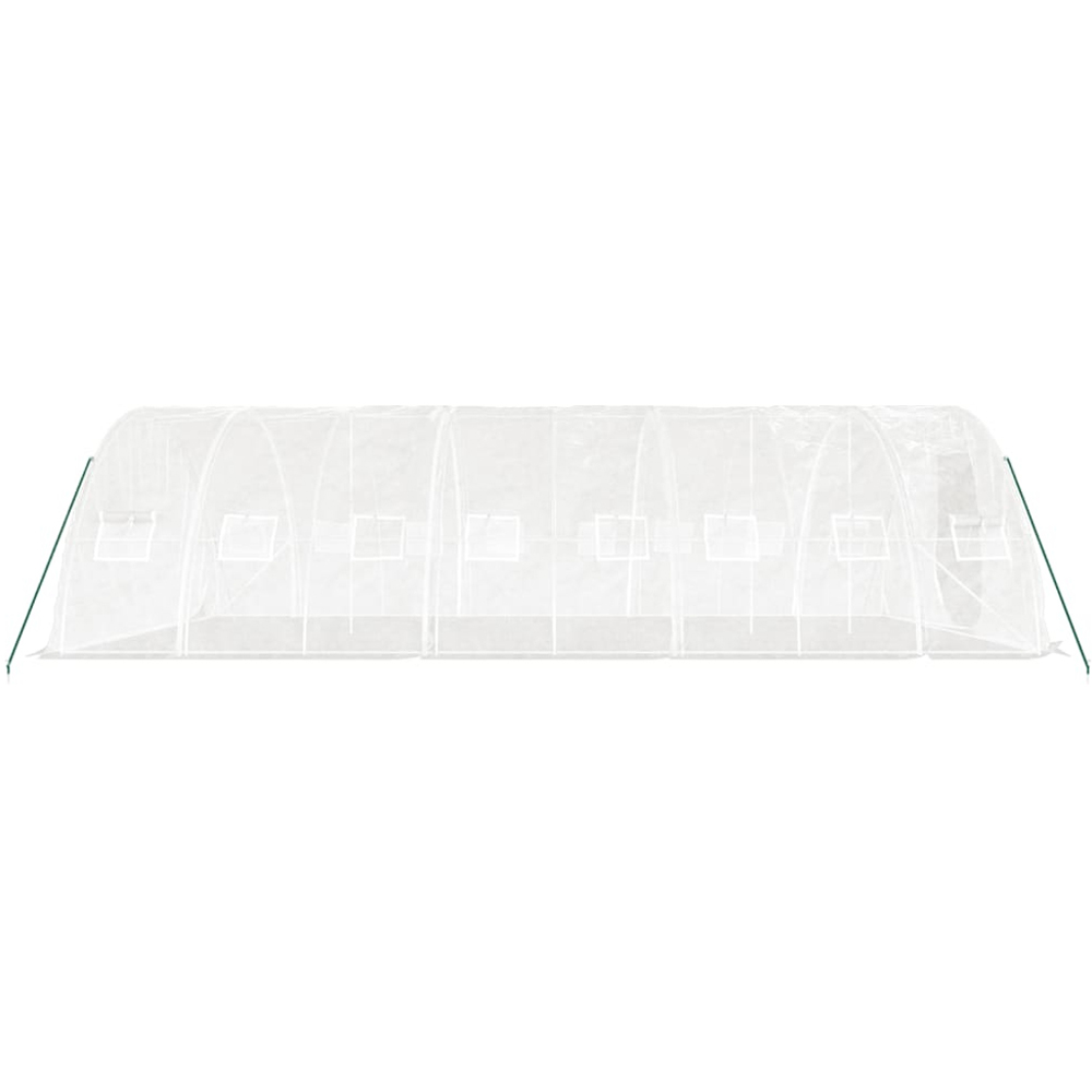 vidaXL White Polyethylene Galvanised Steel Frame 26.2 x 16.4ft Greenhouse Image 4