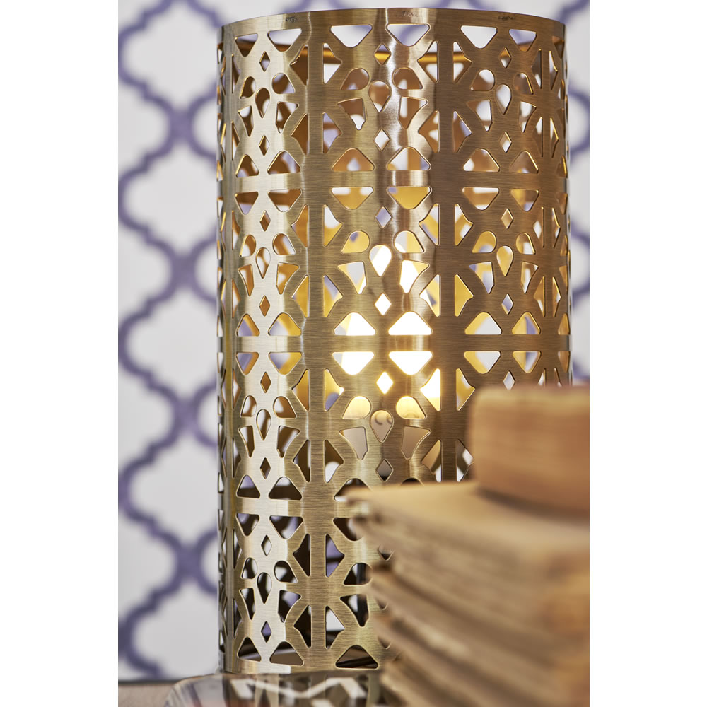 Wilko Brass Effect Tunis Table Lamp Image 4