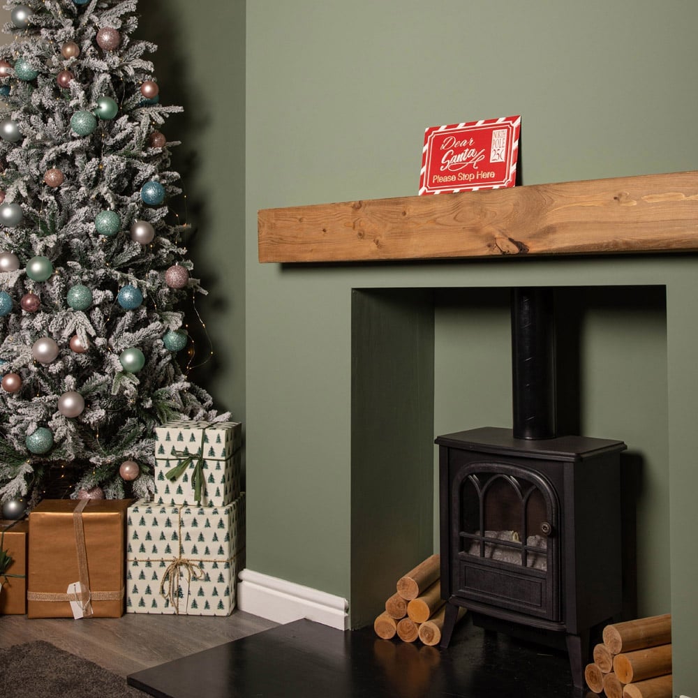 Samuel Alexander Red and White Metal Dear Santa Stop Here Hanging Sign 29cm Image 7