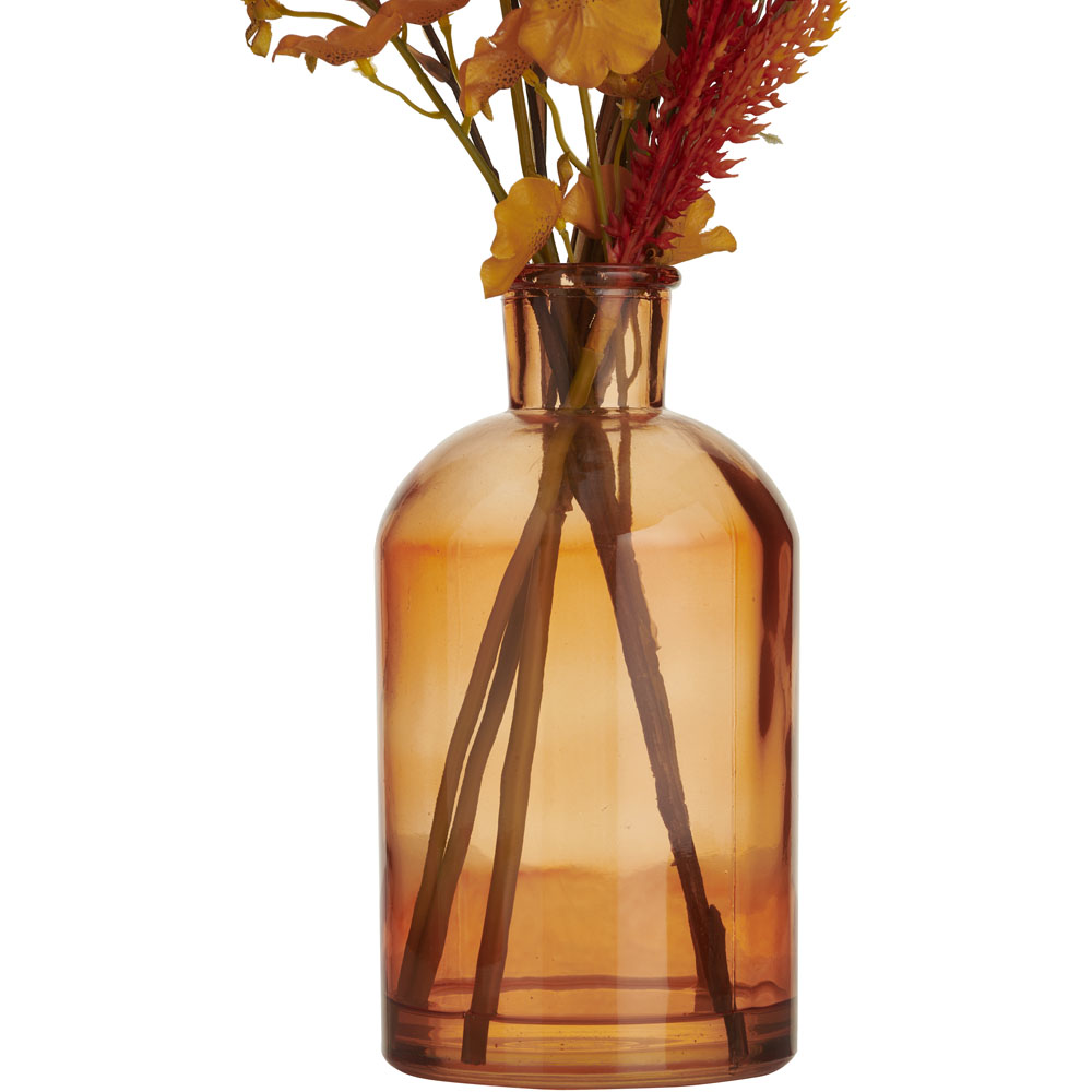 Wilko Autumn Floral in Smoked Glass Vase Image 3