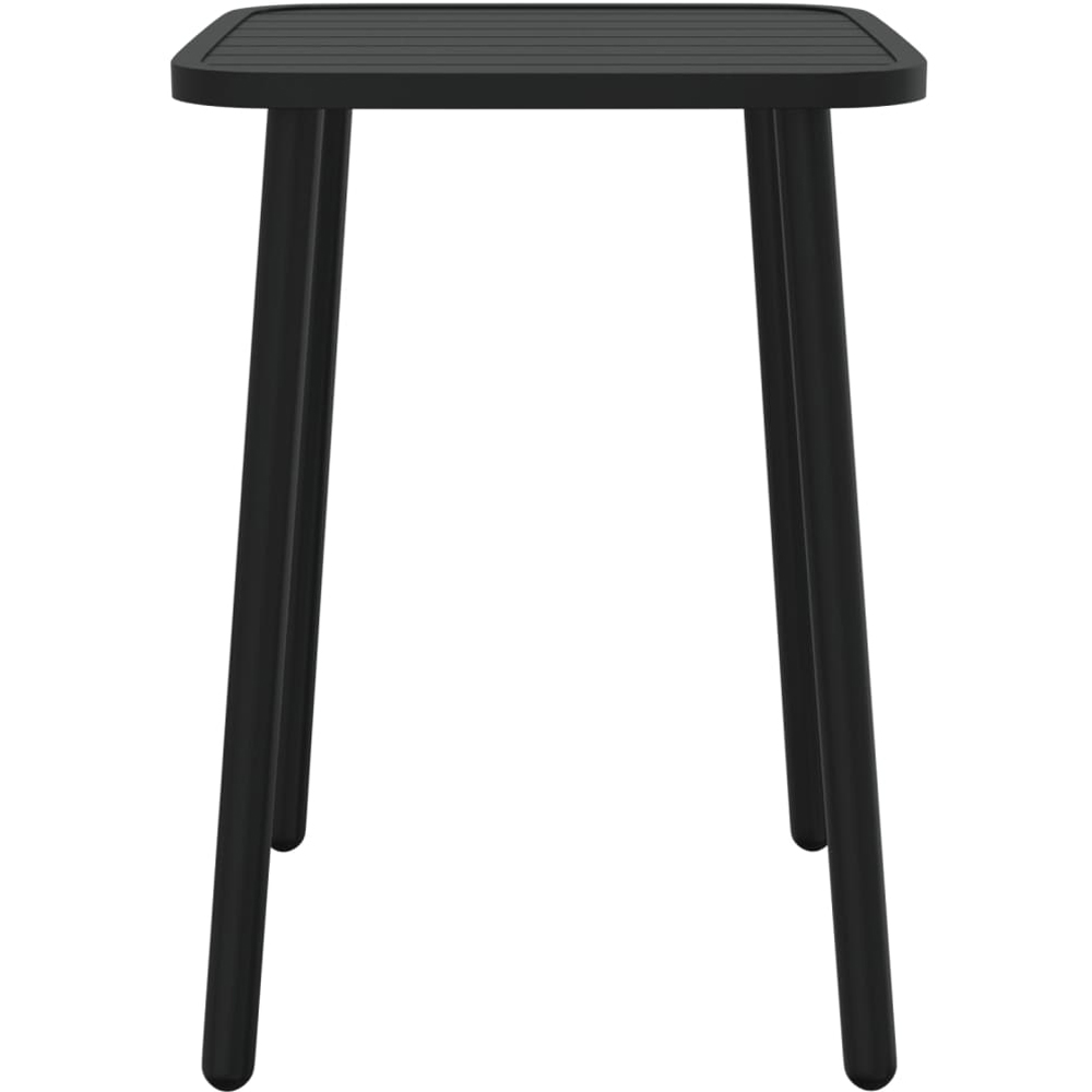 vidaXL 2 Seater Anthracite Steel Square Garden Table Image 4