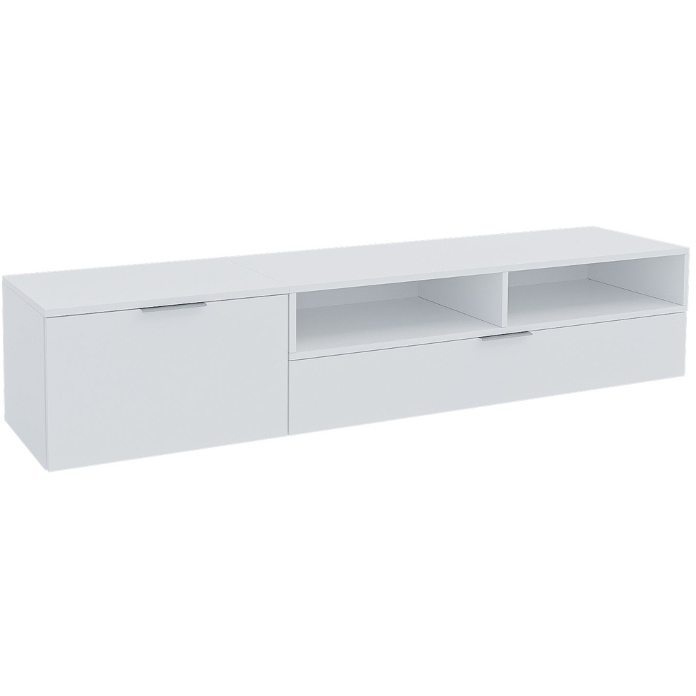 Shefa Marocco 2 Door 2 Shelf White TV Unit Image 2