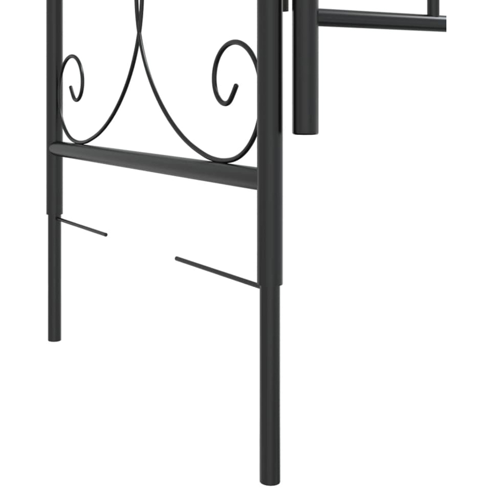 vidaXL 7.7 x 1.4 x 3.5ft Black Steel Garden Arch with Gate Image 6