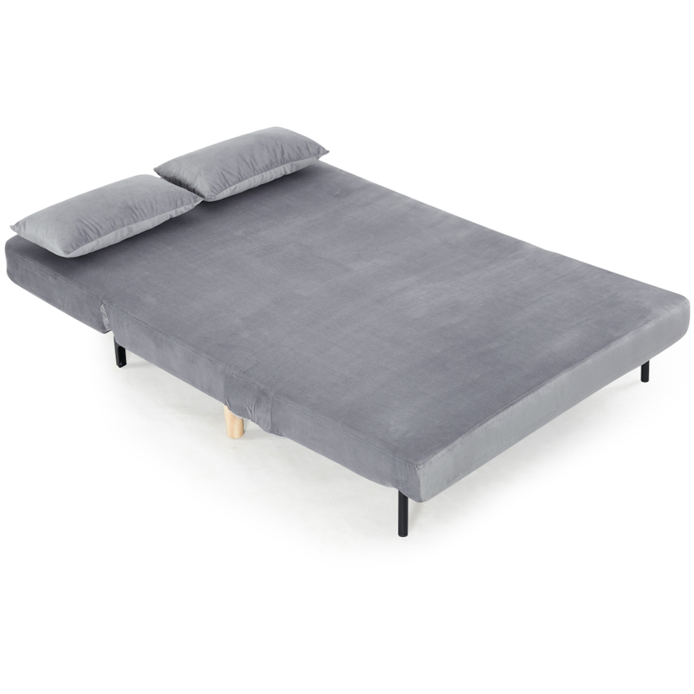 Home Detail Keller 2 Seater Grey Velvet Sofa Bed Image 5