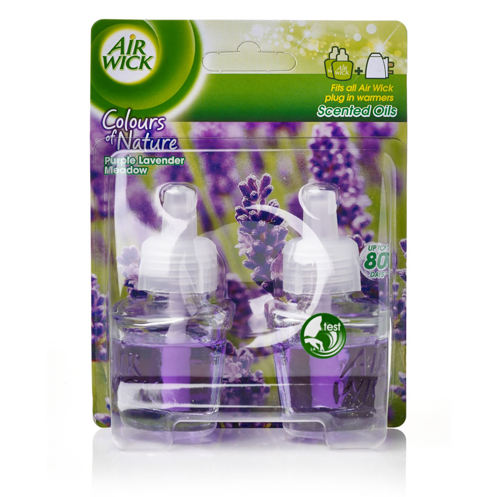 Air Wick Purple Lavender Meadow Air Freshener Twin Refill Case of 5 Image 2