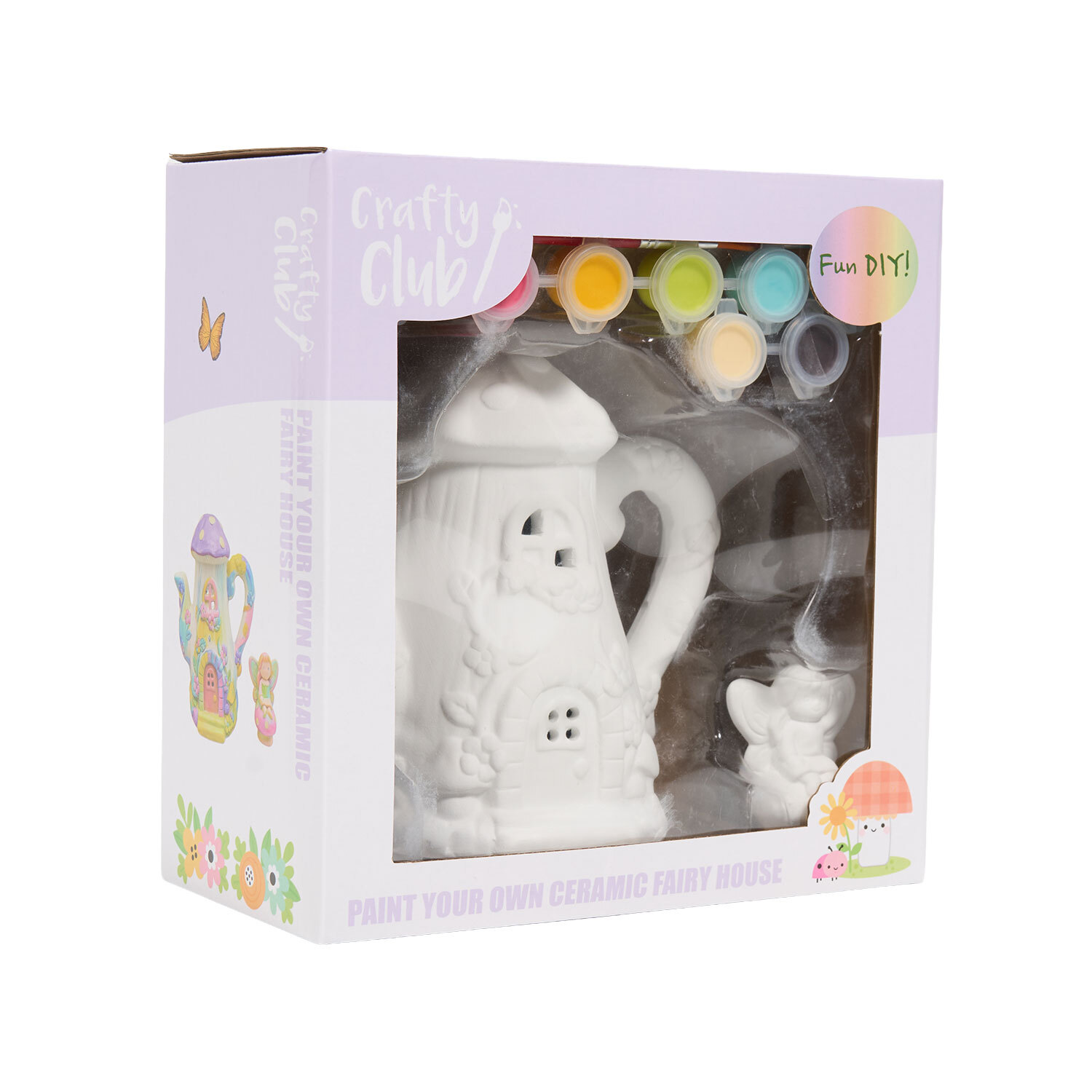 Paint Your Own Ceramic Fairy House Kit Image 2