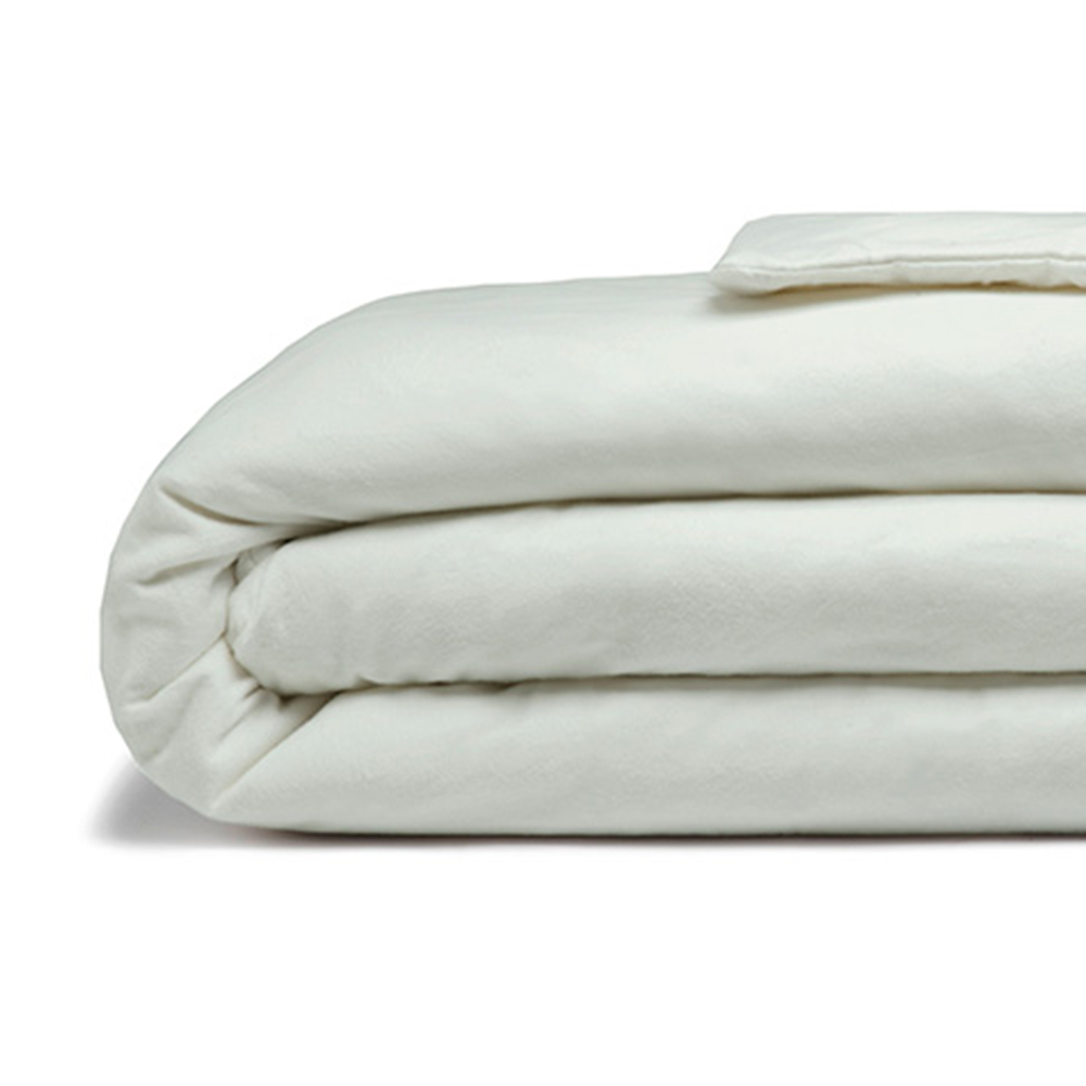 Serene Double Apple Green Brushed Cotton Duvet Cover Image 2