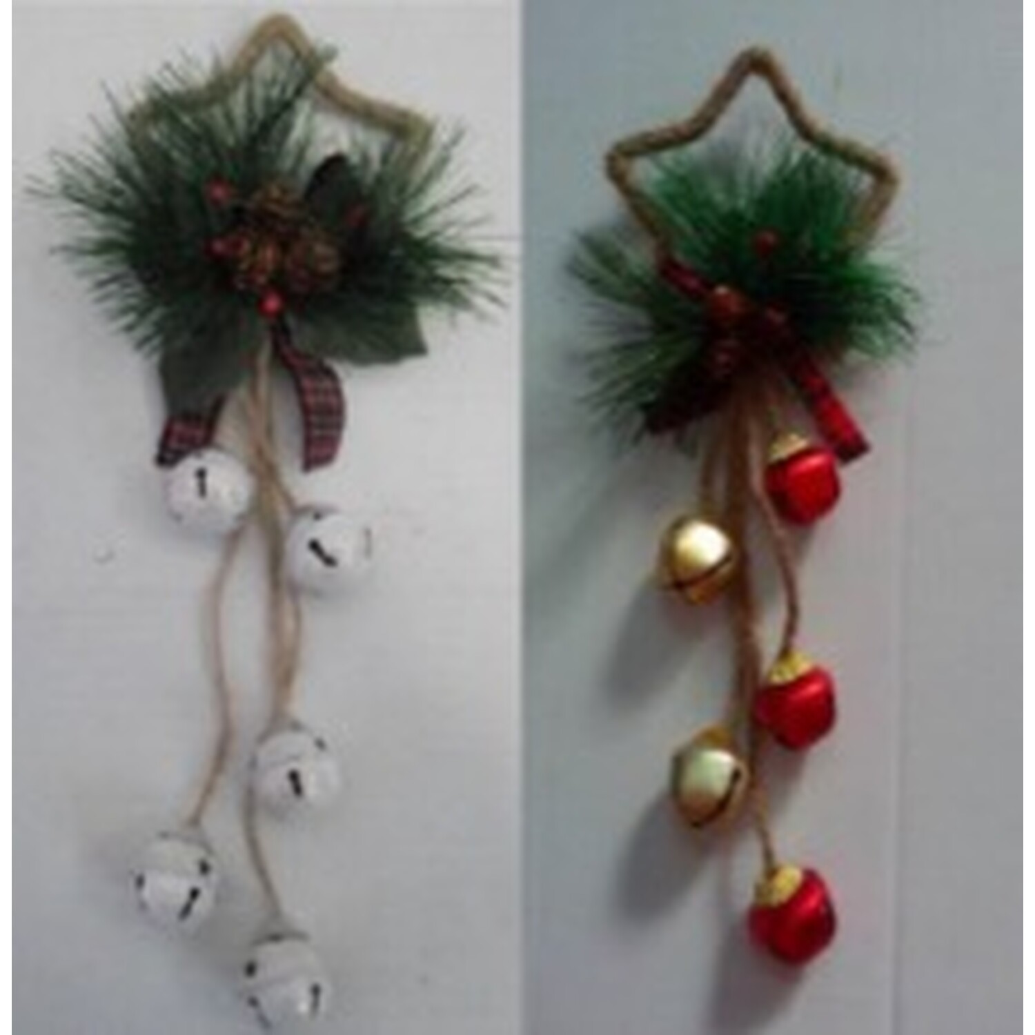 Single Star Bells and Foliage Hanging Ornament in Assorted styles Image