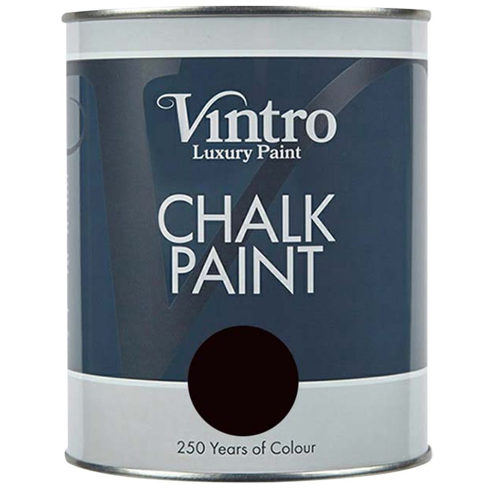 Vintro Paint Victorian Black Matt Finish Chalk Paint 1L Image 2