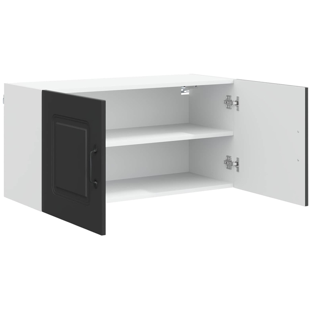 vidaXL Kalmar 2 Door Black Wall Kitchen Cabinet Image 5