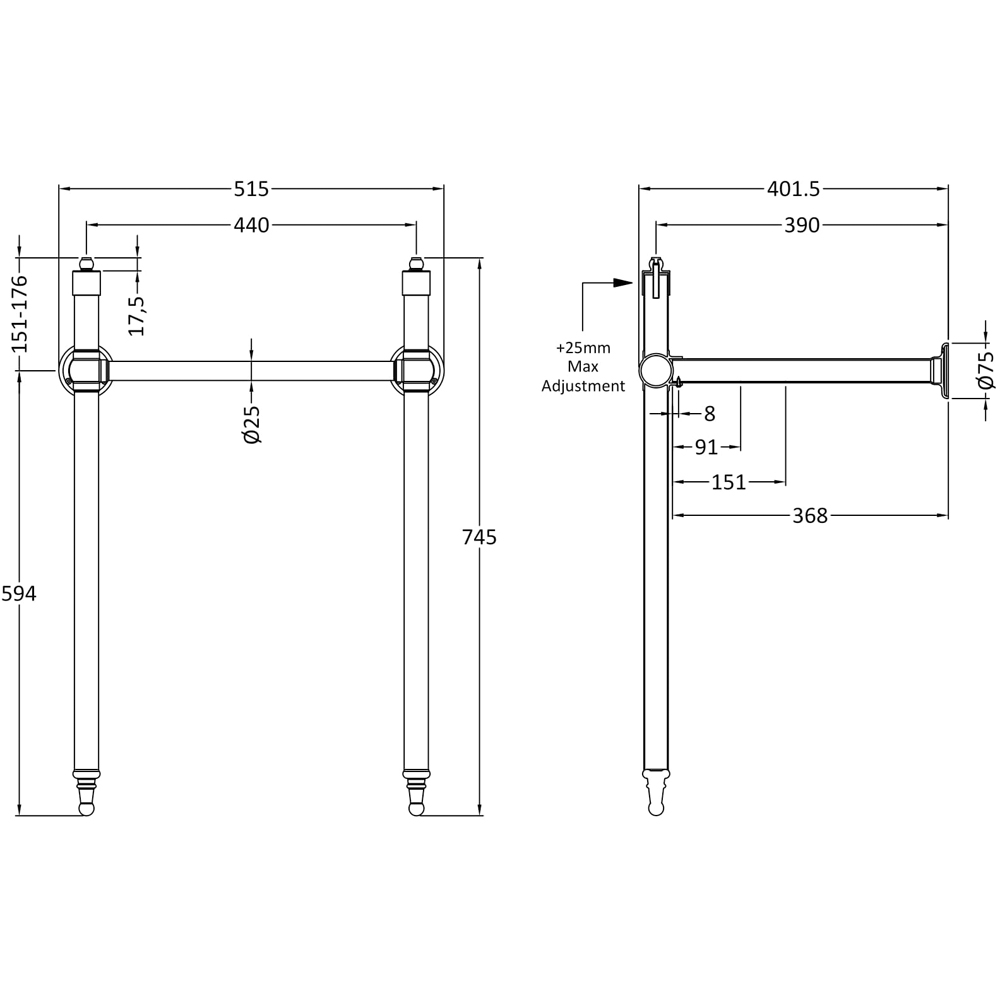 nuie Universal Basin Frame Image 2