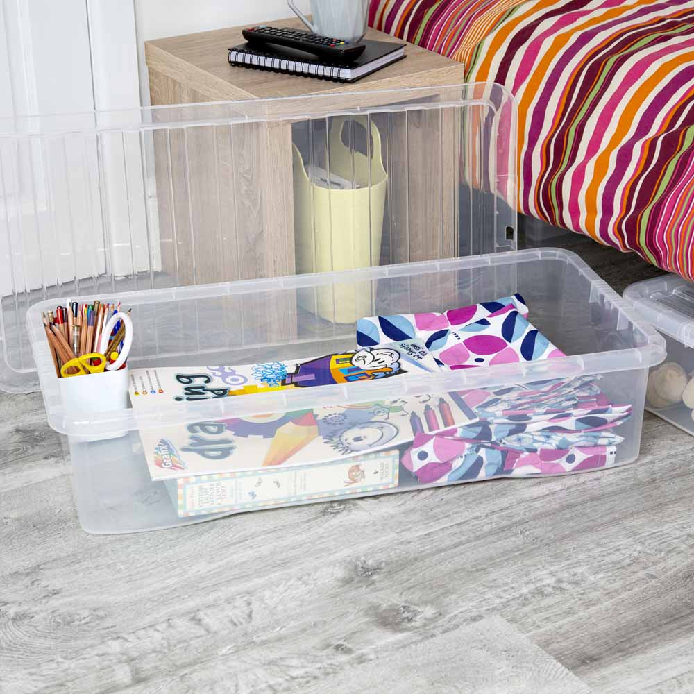 Wham 42L Crystal Storage Box and Lid 5 Pack Image 3