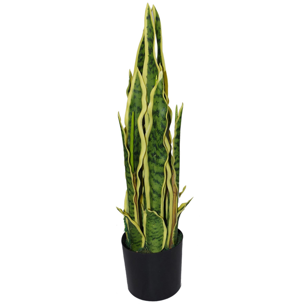 Leaf Artificial Sansevieria Tropical Snake Plant Pot 55cm Image 1
