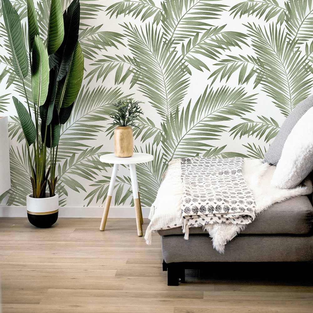 Arthouse Peel & Stick Tropical Palm Green Wallpape Image 4